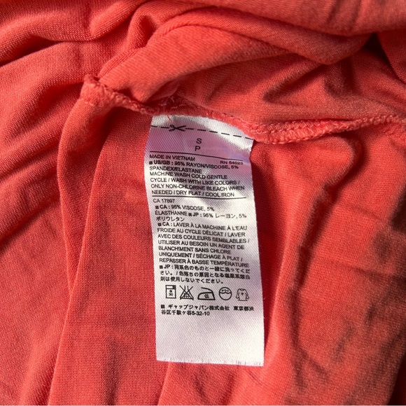 Banana Republic Goddess Dress Light Coral Cross Front Sleeveless Faux Wrap Sz‎ S - Picture 7 of 10